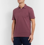 Sunspel - Riviera Slim-Fit Cotton-Mesh Polo Shirt - Burgundy