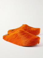 Marni - Fussbett Calf Hair Slippers - Orange