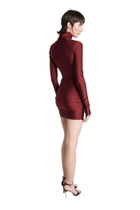The Andamane Oleandra Dress In Bordeaux Polyamide