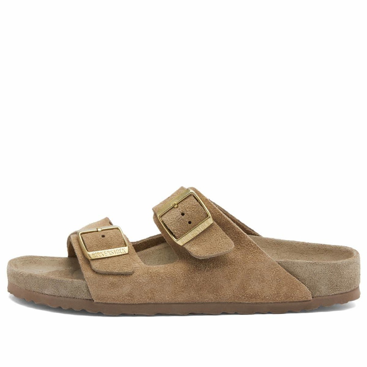 Photo: Birkenstock Men's Arizona - Presented by END. in Taupe Suede Exquisite