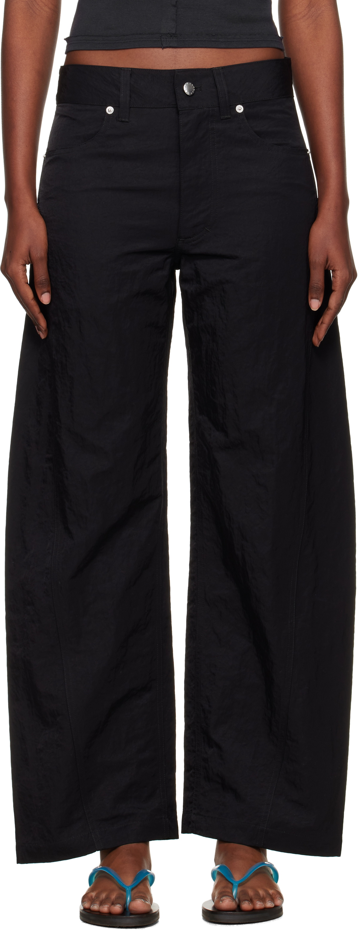 Eckhaus Latta Black Bend Trousers