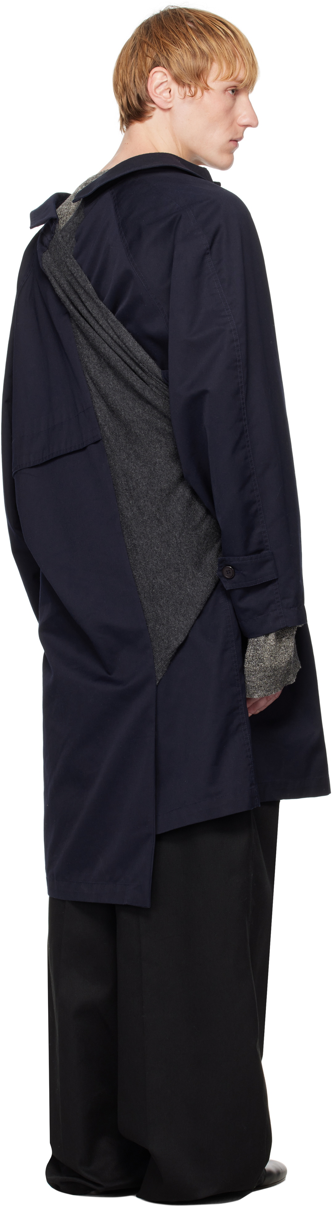 Bless Navy Extended Trench Coat