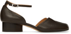 Maison Margiela SSENSE Exclusive Brown Ankle Strap Tabi Heels