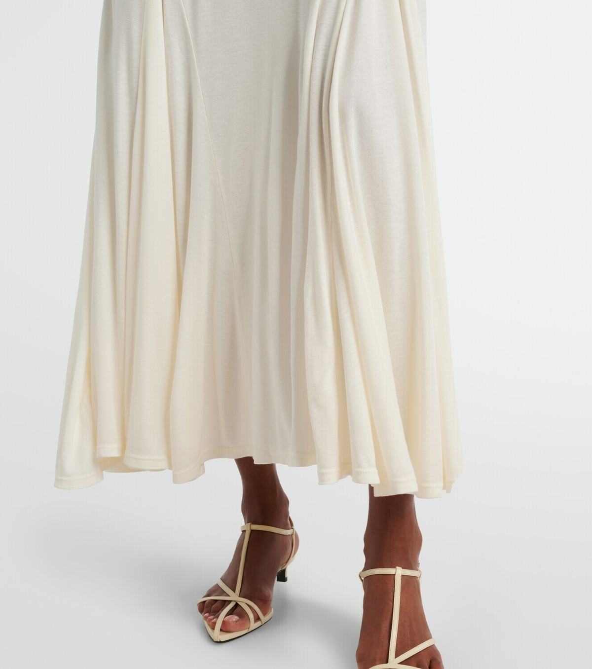 Xu Zhi Paneled wool-blend maxi dress