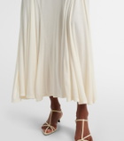 Xu Zhi Paneled wool-blend maxi dress