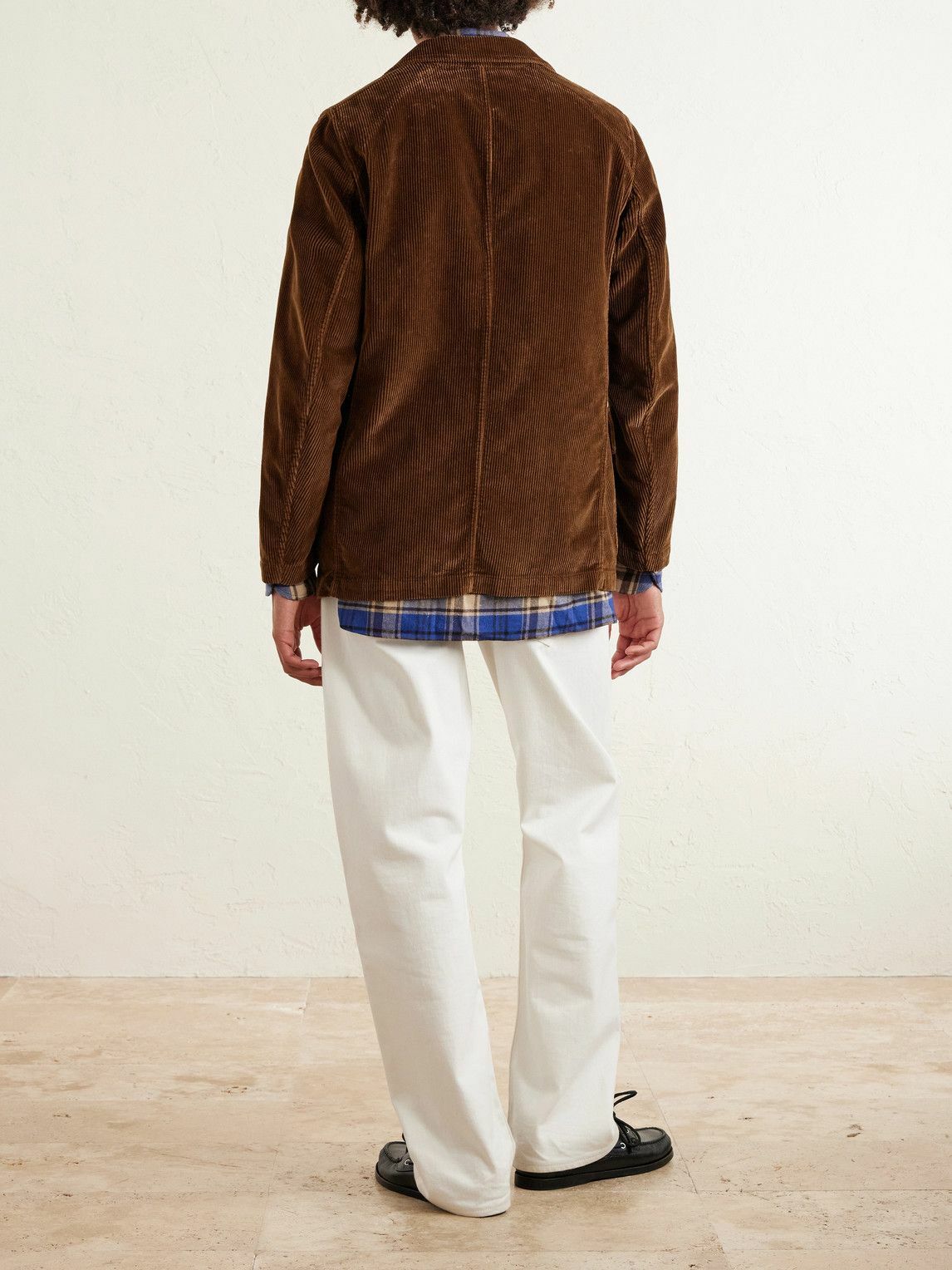 Drake's - Cotton-Corduroy Suit Blazer - Brown