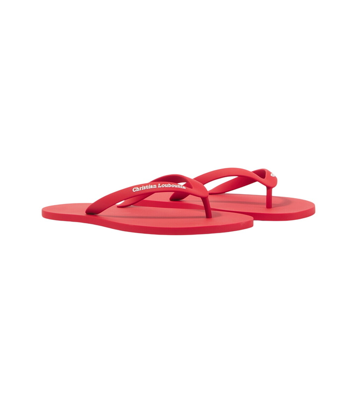 Photo: Christian Louboutin Logo thong sandals