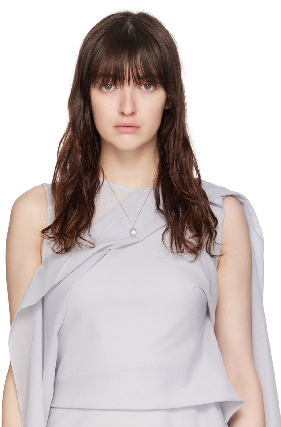 Dunton Ellerkamp Silver Egg Pendant Necklace