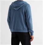 BELSTAFF - Logo-Appliquéd Loopback Cotton-Jersey Zip-Up Hoodie - Blue