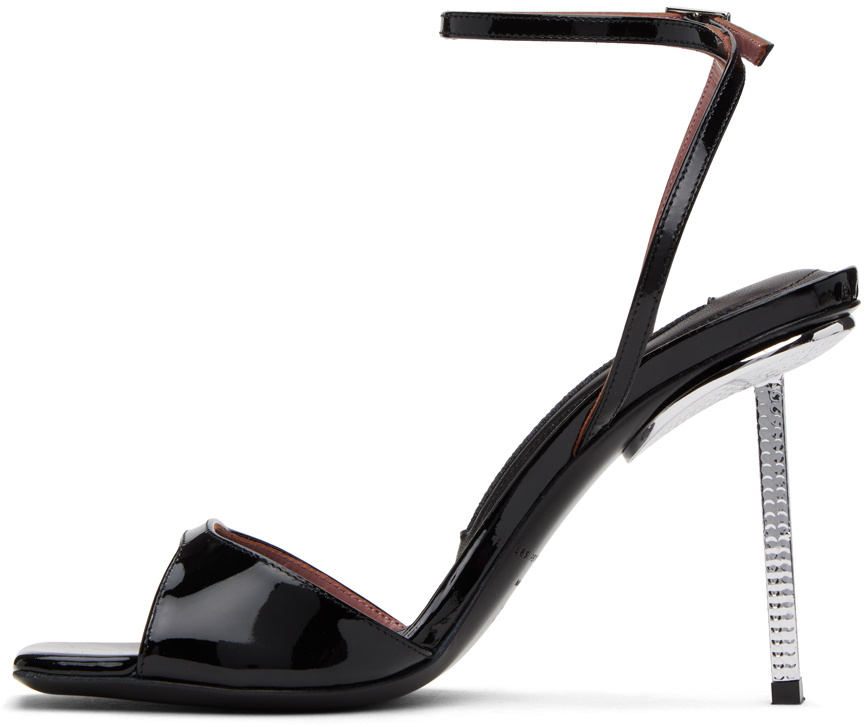Les Petits Joueurs Black Silvy Heeled Sandals