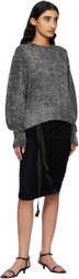 Helmut Lang Silver Apex Lurex Crew Sweater