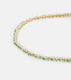 Suzanne Kalan - 18kt gold tennis bracelet with emeralds