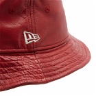 New Era Men's New York Yankees Leather Bucket Hat in Red