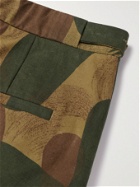 Double Eleven - Pleated Camouflage-Print Cotton-Canvas Trousers - Green