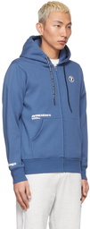 AAPE by A Bathing Ape Blue Fleece Zip-Up Sweater