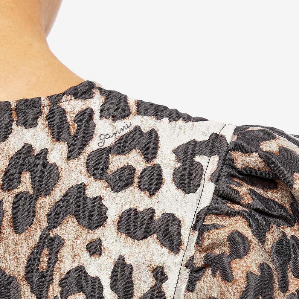 Ganni 3D Jacquard Peplum Blouse - Size 36 (AU 8)