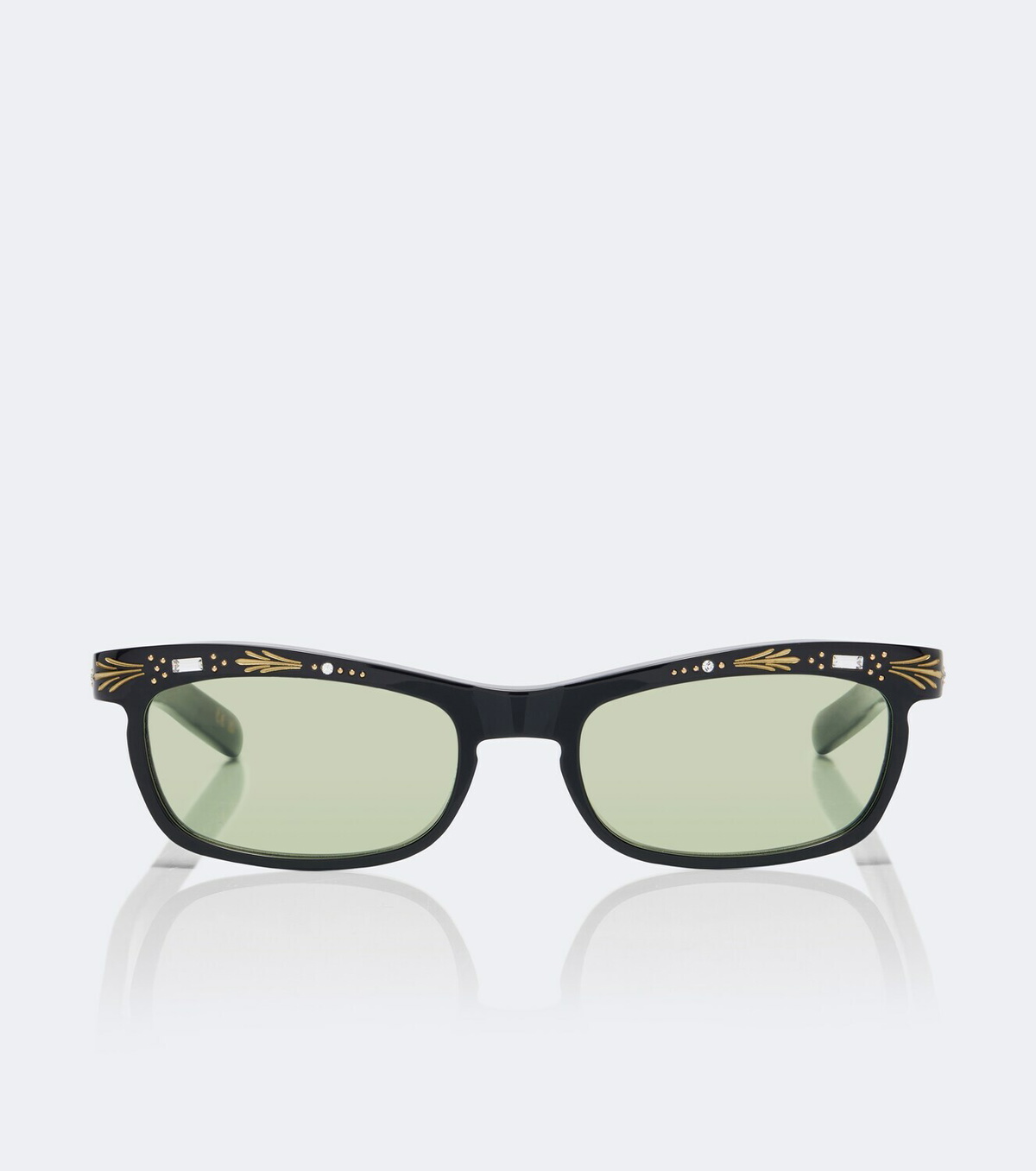 Valentino La Coureuse embellished rectangular sunglasses