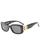 Balenciaga Men's Eyewear BB0310SK Sunglasses in Black/Grey