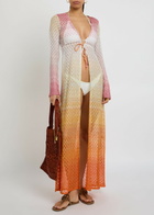 Missoni Degradé Metallic-knit Cover up Orange