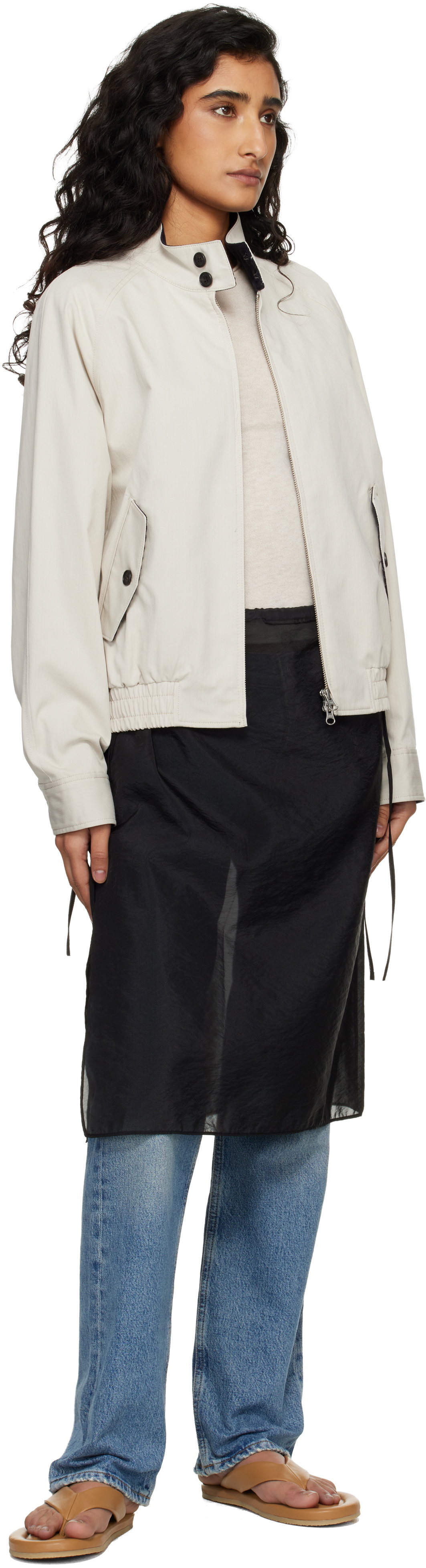Dunst Black See-Through Layering Midi Skirt