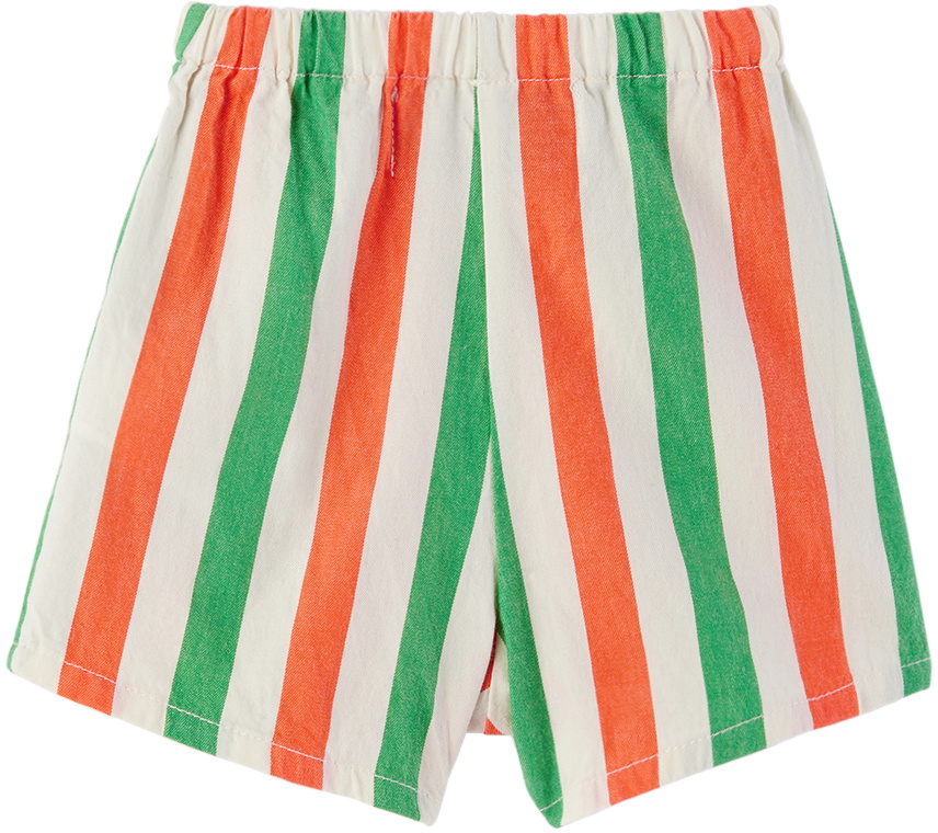 Bobo Choses Baby Off-White Striped Shorts