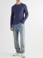 Orlebar Brown - Decken Waffle-Knit Cotton T-Shirt - Blue