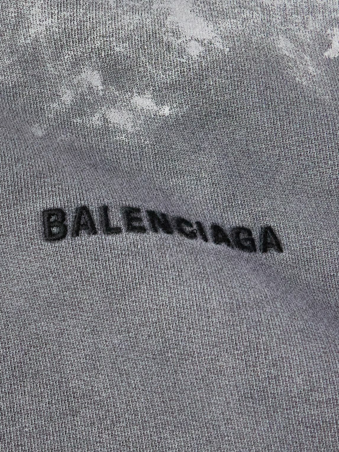 【BALENCIAGA】コットンジャージーフーディーペイントスプラッタ Balenciaga - Logo-Print Distressed Paint-Splattered Cotton