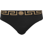 Versace - Logo-Trimmed Swim Briefs - Men - Black