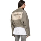 Fear of God Grey Cotton Bomber Jacket