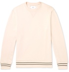 Mr P. - Contrast-Tipped Loopback Cotton-Jersey Sweatshirt - Men - Ecru
