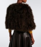 Yves Salomon Cropped feather jacket