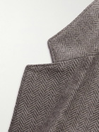 Giorgio Armani - Herringbone Cashmere and Silk-Blend Blazer - Gray