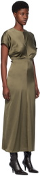 TOTEME Khaki Slouch Waist Maxi Dress