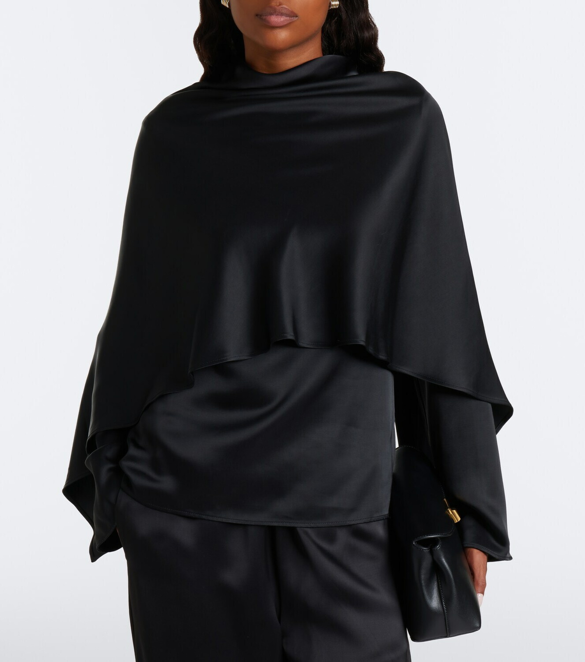 Róhe Caped satin top