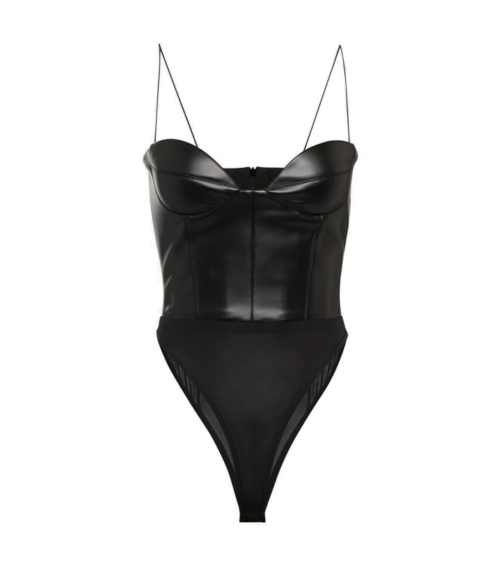 Photo: Alex Perry Halston faux leather bodysuit