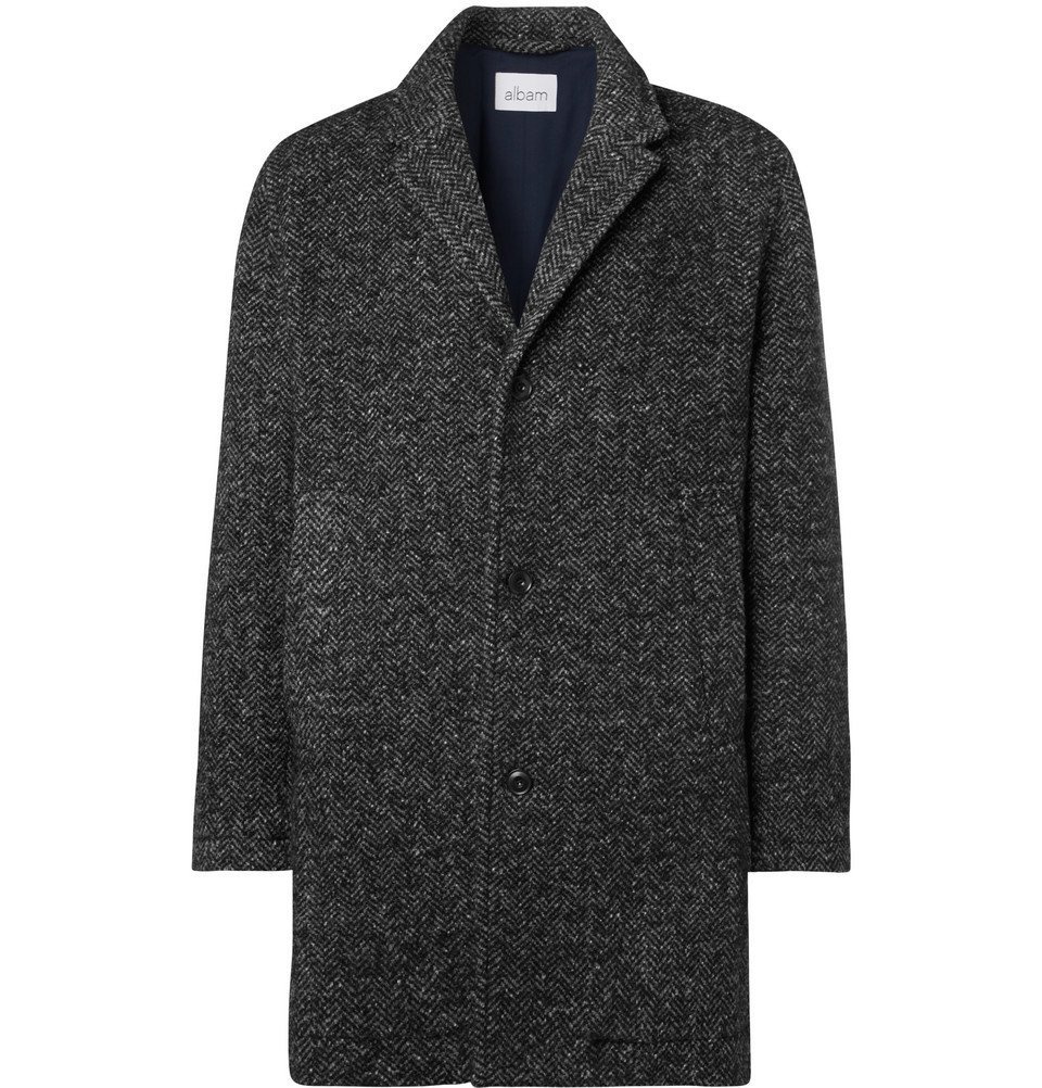 Albam - Mullan Herringbone Wool-Blend Coat - Men - Gray Albam