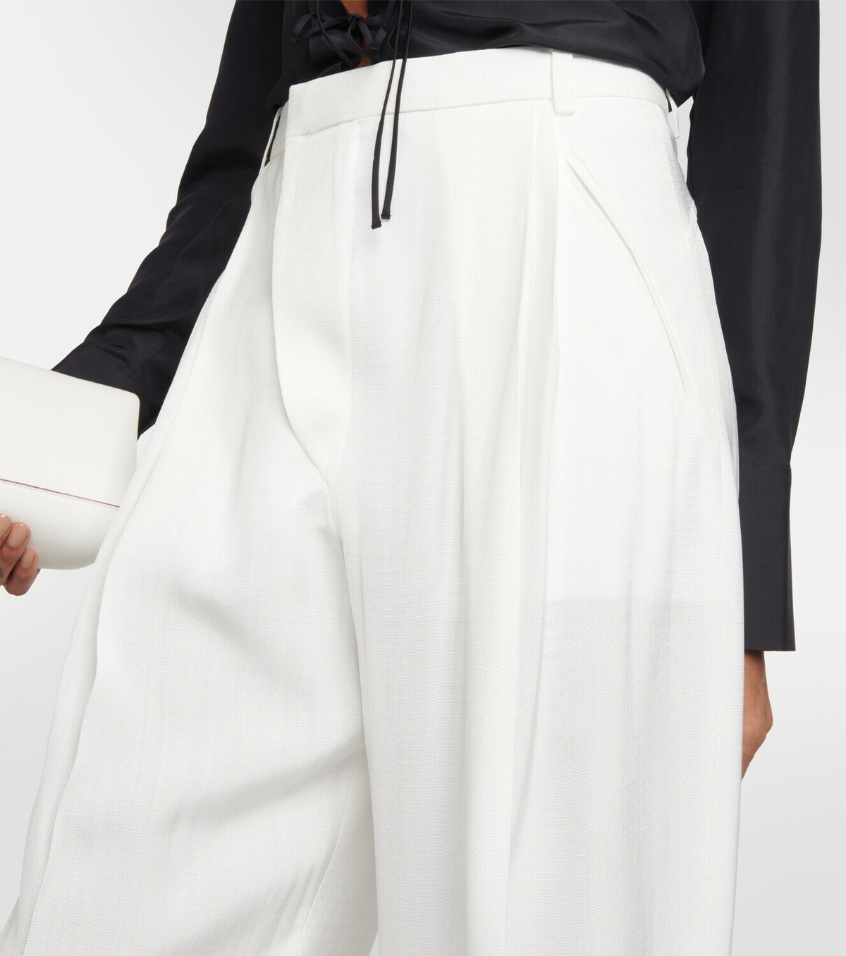Victoria Beckham Pleated high-rise wide-leg pants Victoria