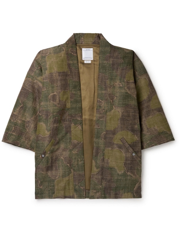 Photo: VISVIM - Sanjuro Camouflage-Print Wool-Blend Gabardine Jacket - Green