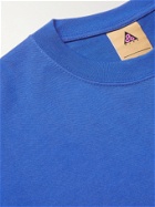 NIKE - ACG NRG Logo-Embroidered Cotton-Jersey T-Shirt - Blue
