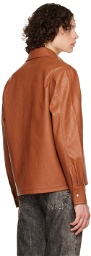 Séfr Brown Matsy Faux-Leather Jacket