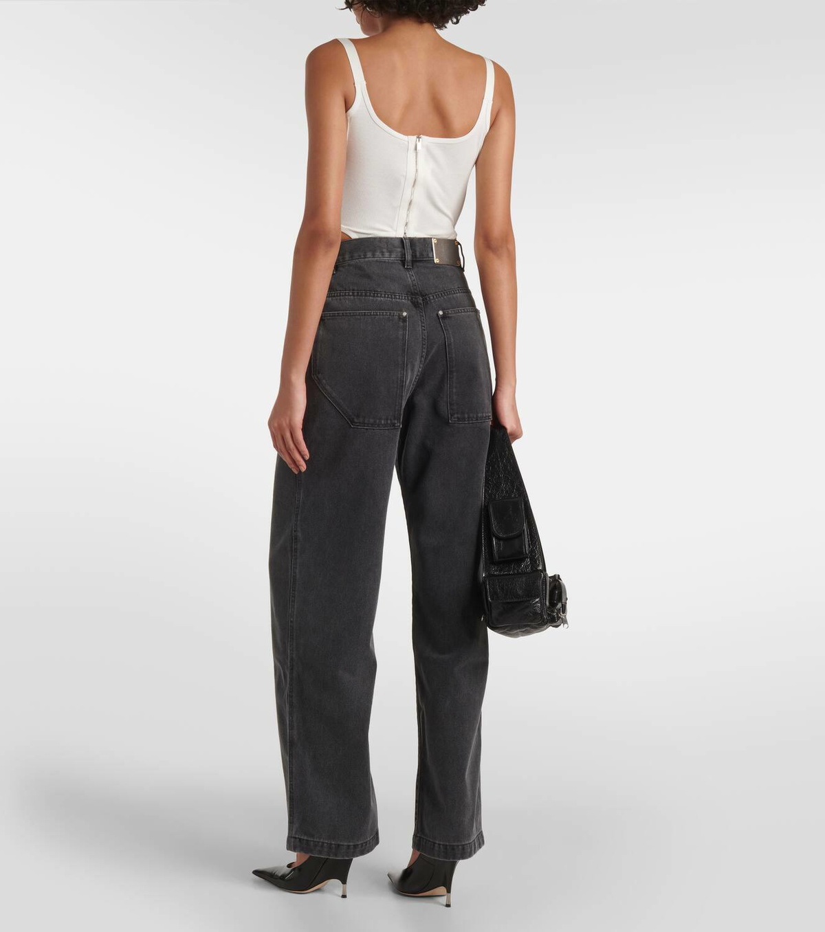 Dion Lee Low-rise wide-leg jeans