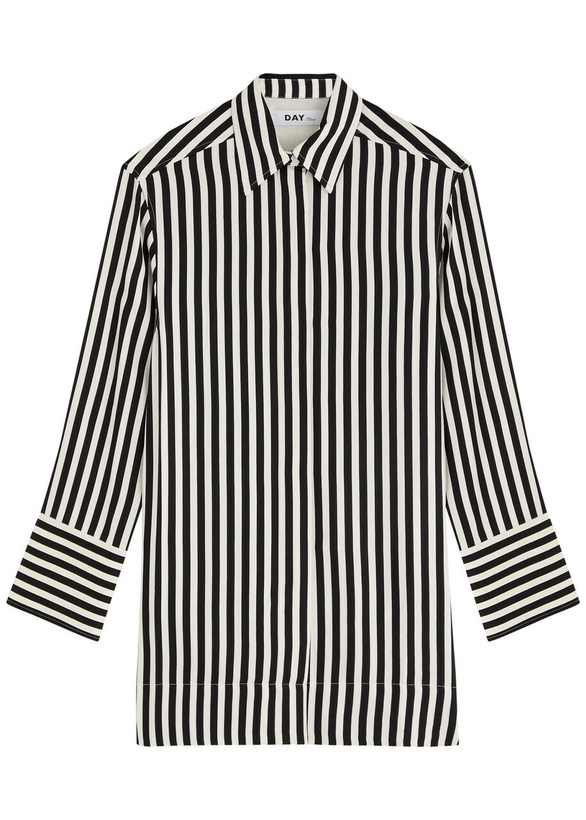 Photo: Day Birger ET Mikkelsen Lea Striped Satin Shirt Black