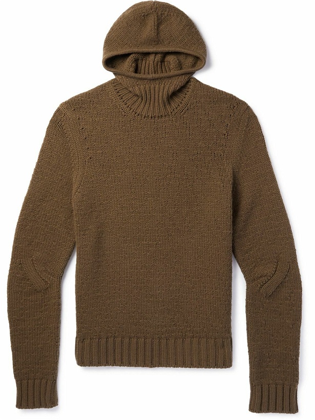 Photo: Bottega Veneta - Wool and Cashmere-Blend Hooded Rollneck Sweater - Brown