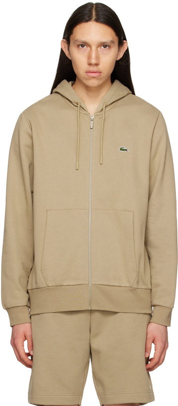 Photo: Lacoste Tan Zip Hoodie