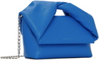 JW Anderson Blue Medium Twister Leather Top Handle Bag