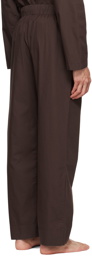 Tekla Brown Organic Cotton Pyjama Pants