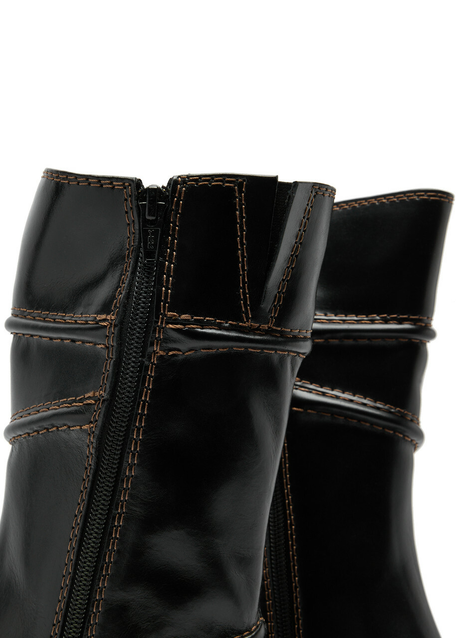 Miista Malene 65 Leather Mid-calf Boots Black