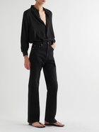 SAINT LAURENT - Silk-Jacquard Shirt - Black