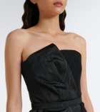 Safiyaa Kasia draped crêpe gown