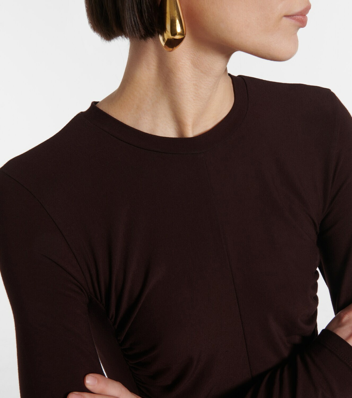 Vince Ruched jersey maxi dress